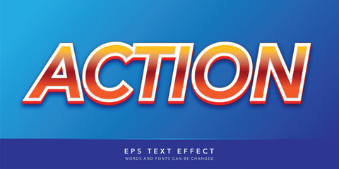 action 3d editable text effect