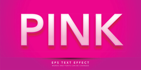 pink 3d editable text effect