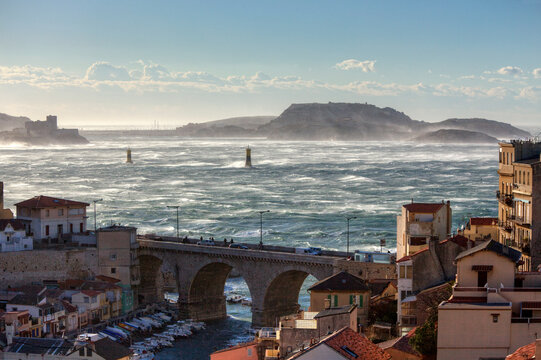 High Angle View Of The Vallon Des Auffes In Marseille