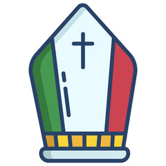 Obraz premium Pope Crown icon