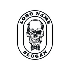 Skull Tie Graphic Logo Design