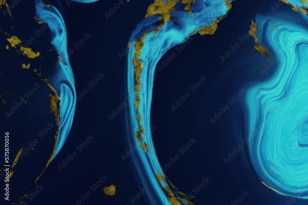 Wall mural blue abstract background created with generative ai