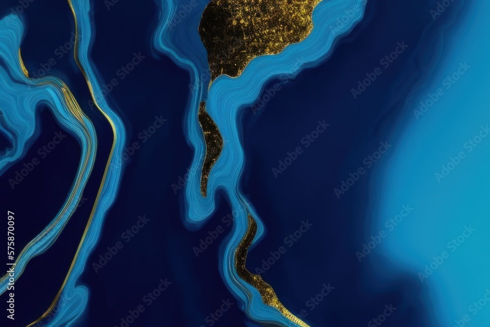 Wall mural blue abstract background created with generative ai