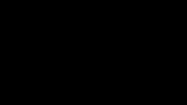 Colorful gradient Animated letter word Eid al Fitr with Islamic symbol Crescent moon and stars in black screen background
