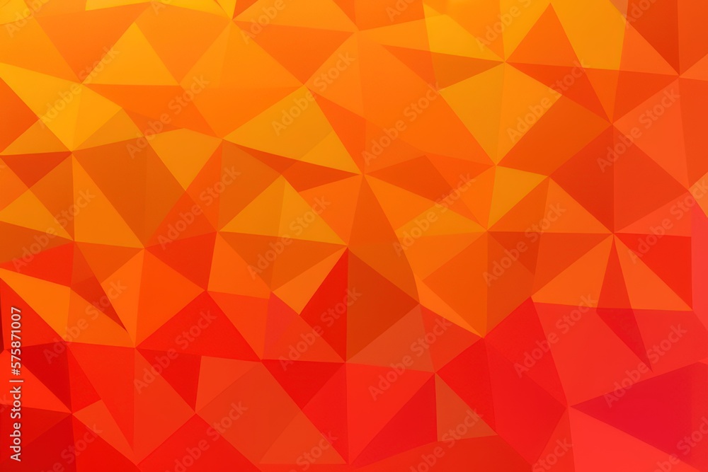 Wall mural orange geometric background created with generative ai