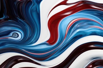 blue red and white liquid flow background created with generative AI