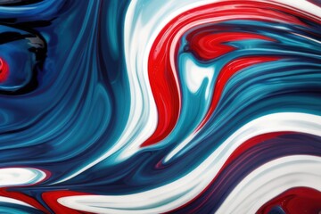 blue red and white liquid flow background created with generative AI