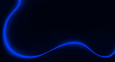 Abstract dark background, glowing blue wave. Backdrop for postcards and banners, for business and posters, billboards, websites and covers, vector illustration for graphic design