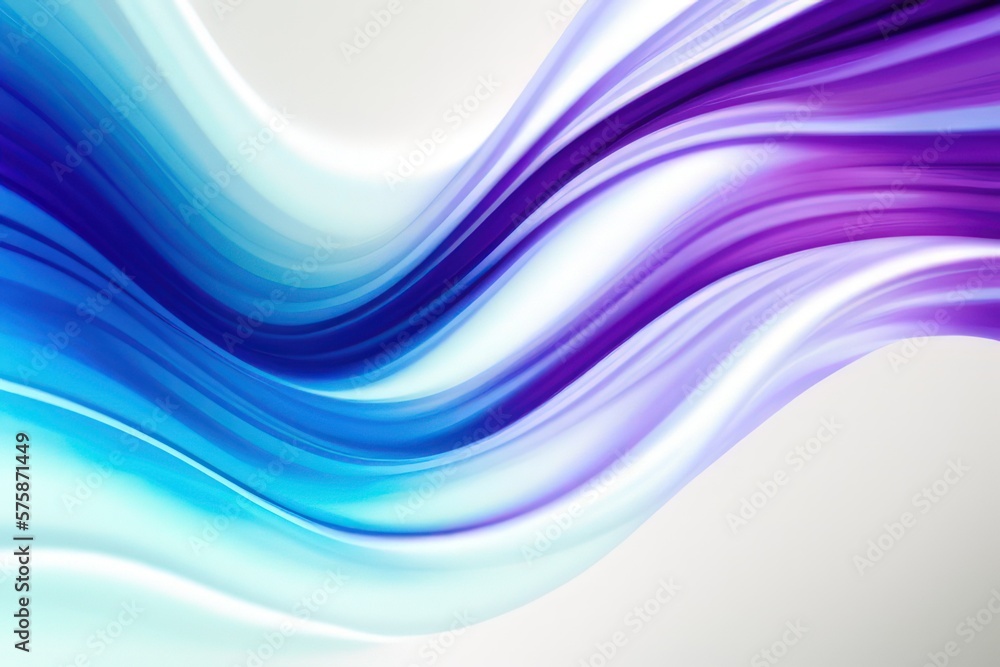 Wall mural blue abstract wavy background created with generative ai