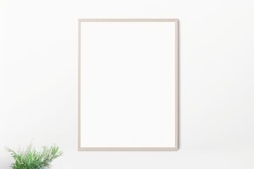 Obraz premium frame with leaves on table created with generative AI