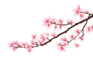 cherry blossom in spring pink background created with generative AI