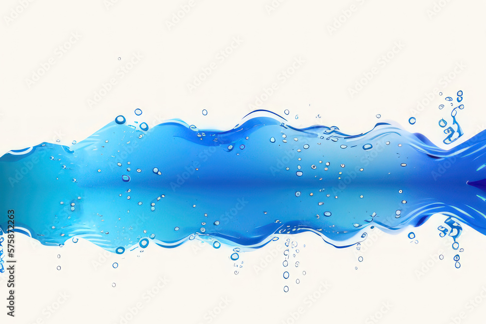 Wall mural blue abstract wavy background created with generative ai