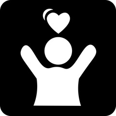 Obraz premium Simple Volunteer Activity Icon