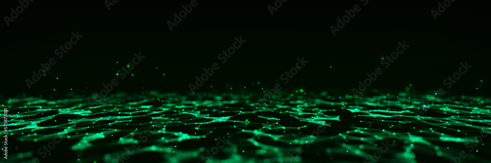 Poster : futuristic digital data transfer concept. high-speed data flow of cryptocurrency servers. cyber te