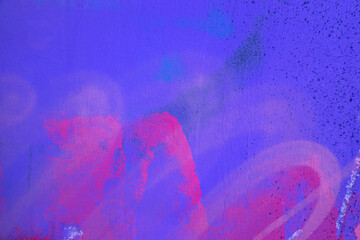 Pink, magenta, white painted grunge plaster wall surface background with colorful drips, flows,...