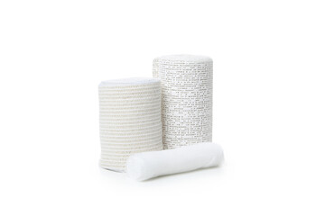 Concept of first aid supplies - bandage, isolated on white background
