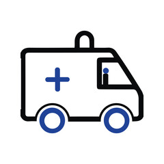 emergency ambulance service icon