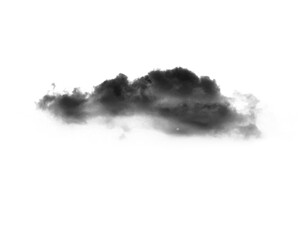 Black smoke cloud, fog or smokey flare and realistic vector of steam or gas, mist explosion with a powder spray and a design element texture isolated on a transparent and png background