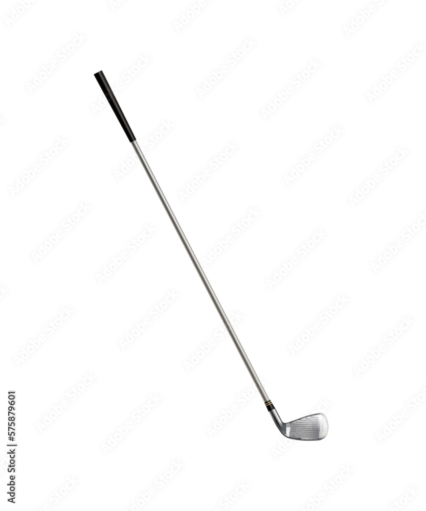 Sticker golf brassie realistic composition