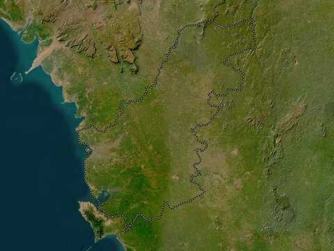 North West, Sierra Leone. Low-res satellite. No legend