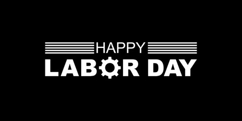 Happy Labor Day Sign for Icon Symbol, Art Illustration, Poster, Banner, Website or Graphic Design Element. Vector Illustration
