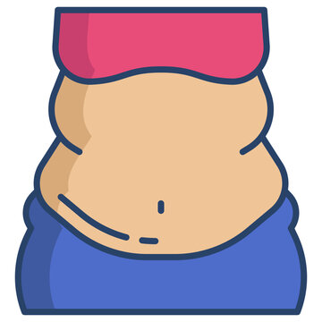 Outline Fat belly icon