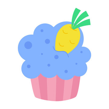 Easter cupcake icon.