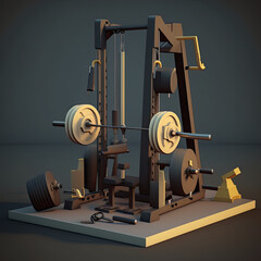 Fototapeta premium equipment in gym