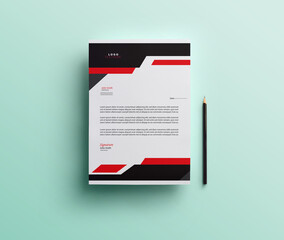 letterhead flyer corporate official minimal creative abstract professional informative newsletter magazine poster brochure design with logo.
