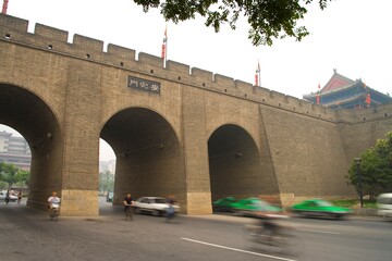 Ancient City Wall in Xi'an - obrazy, fototapety, plakaty