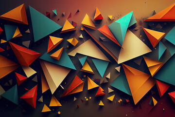 triangle wallpaper art created with Generative AI technology