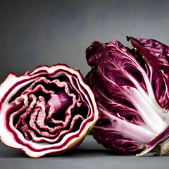 Obraz premium Kohl. vegetarisches natürliches Lebensmittel frisch auf den Tisch - ai generative