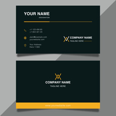 professional dark business card template for corporate modern card design