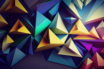 Fototapeta premium abstract geometric background created with Generative AI technology