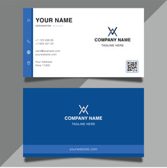 Modern blue corporate identity business card template elegant professional design