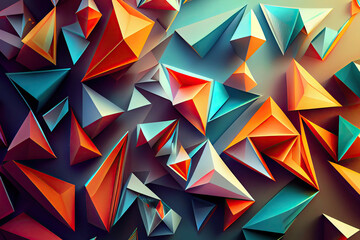 triangle wallpaper art created with Generative AI technology