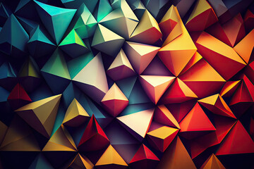 Fototapeta premium triangle wallpaper art created with Generative AI technology