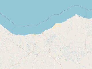 Fototapeta premium Sahil, Somalia. OSM. No legend