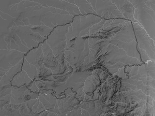 Limpopo, South Africa. Grayscale. No legend