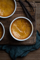 flan crème cuite aux oeufs et vanille fait maison