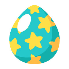 Cartoon colorful easter eggs icon.	
