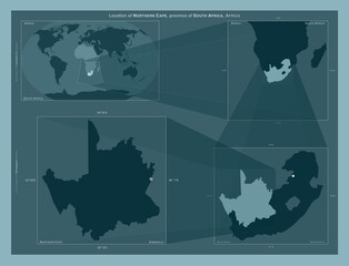 Northern Cape, South Africa. Described location diagram