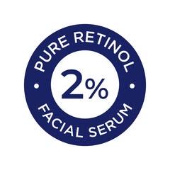 Pure retinol icon. Facial serum. Two percent.