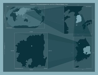 Gyeongsangbuk-do, South Korea. Described location diagram