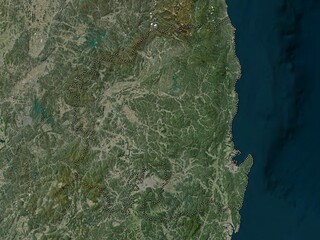 Gyeongsangbuk-do, South Korea. High-res satellite. No legend