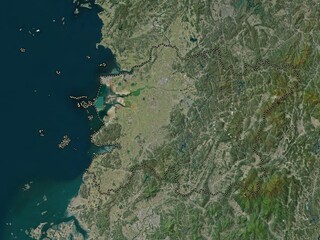 Jeollabuk-do, South Korea. High-res satellite. No legend