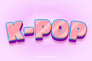 Kpop 3D editable text effect