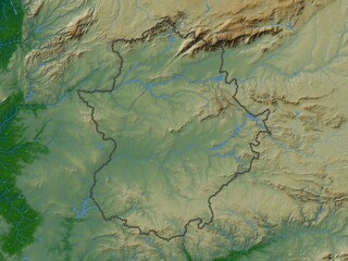 Extremadura, Spain. Physical. No legend