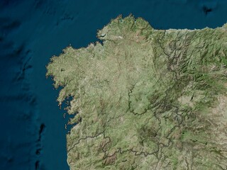 Galicia, Spain. High-res satellite. No legend