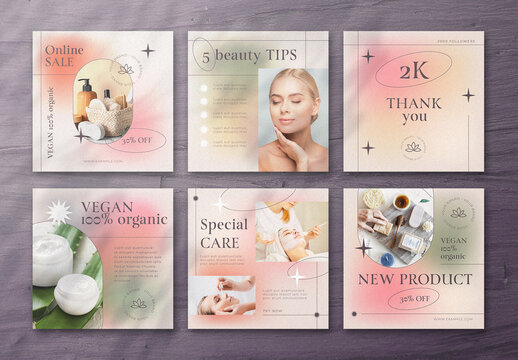 Social Media Cosmetic Layout